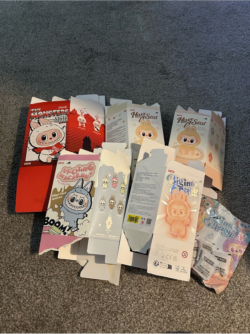 Empty Labubu The Monsters Authentic Boxes